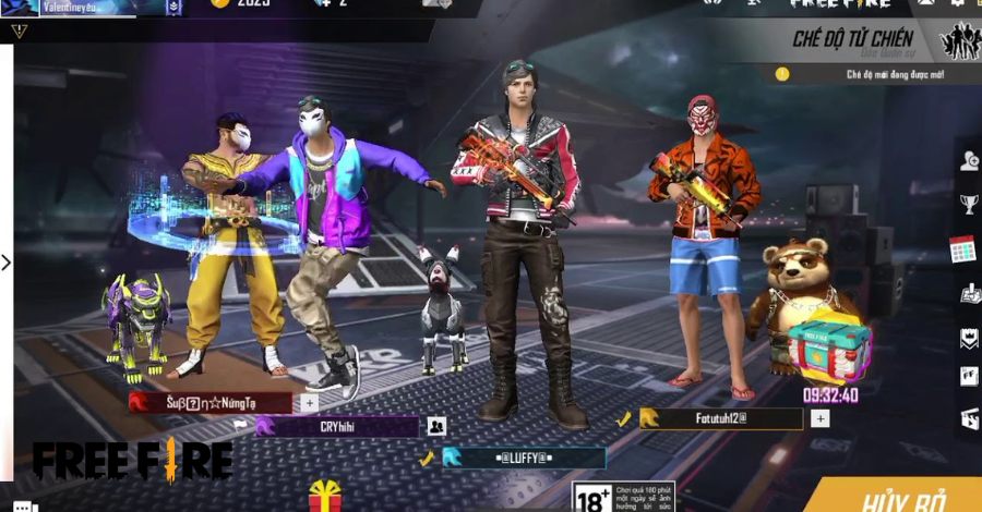 Lựa chọn nhân vật trong game Free Fire